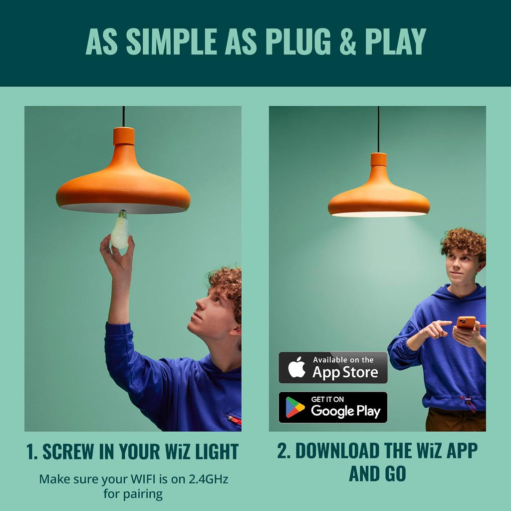 WiZ Clear 40W BA11 Tunable White Filament LED Smart Candle-Shaped Bulb - Pack of 1 - E26- Indoor - Connects to Your Existing Wi-Fi - Control with Voice or App - Matter Compatible