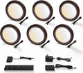 V4light LED Puck Lights, Smart Under Cabinet Lighting with Remote Control, Color Temperature Adjustable, Works with Alexa & Google Home, Plug-in Lights for Kitchen, Counter, Closet, Shelf (6 Pack)