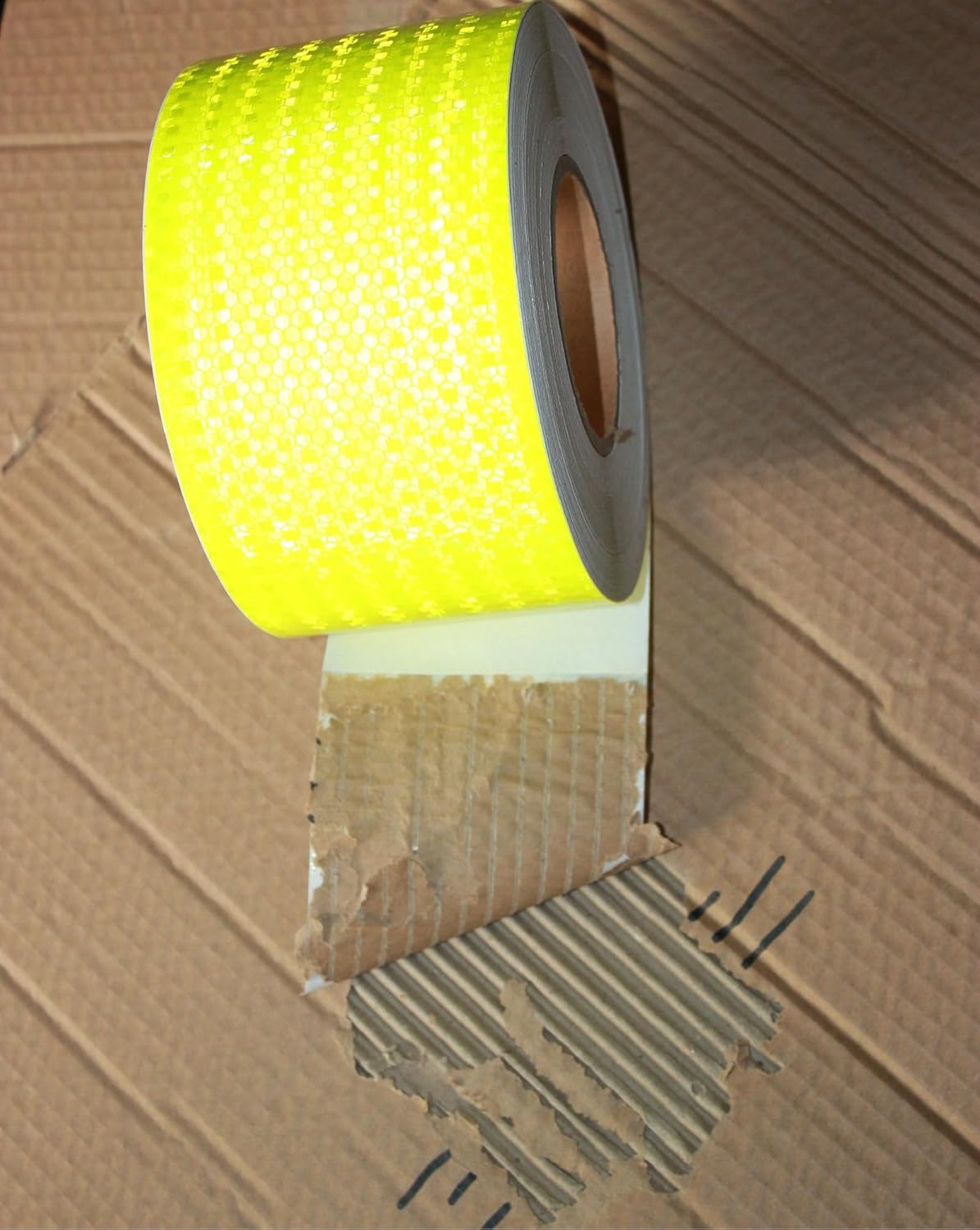 Fluorescent Yellow Reflective Tape Outdoor Waterproof 3 inch, High Visibility Warning Safety Industrial Marking Tape (68 feet)