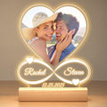 Custom Picture Frames with Photo, Custom Photo Frame with Night Light, Personalized Picture Frame, Personalized Anniversary Valentines Day Gifts for Women Men Him Her Girlfriend Boyfriend Couple Wife
