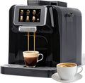 Fully Automatic Espresso Coffee Machine with Milk Cooler 4.3" Touchscreen Dual Heating 11 One Touch Beverages Adjustable Grinder & Milk Frother WiFi Smart Control