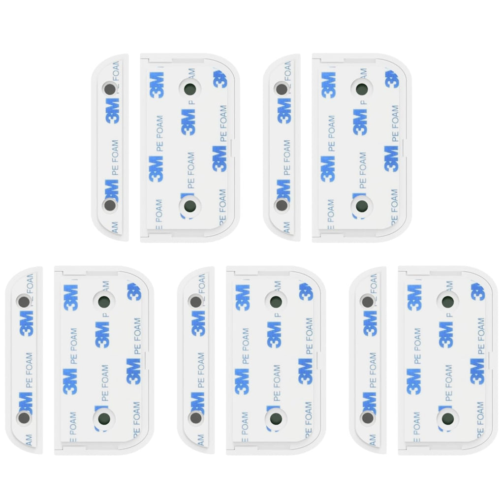 Ring Contact Sensor Adhesive | Ring Sensor Mounting Tape Replacement Pads | Works with Door, Window, Wall Alarm Sensors | Easy Mount, No Cutting, Peel and Stick (10 Pack Sensor + Magnet Side)