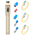 VFLVisual Fault Locator Kit 50mw,Fiber Optic Cable Tester Tool Kit,Fiber Red Light Pen Tester with 2.5mm Universal Connector 2pcs FC-LC Adapter & 1pc LC, SC, FC Coupler & 3 1.5m Patch Cords
