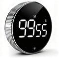 Digital Kitchen Timer, Magnetic Countdown Countup Visual Pomodoro Timer with Large LED Display, Cube Clock for Classroom Cooking Fitness Baking Studying Teaching, Easy for Kids and Seniors (Silver)