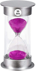 SuLiao Large 30 Sec Sand Timer, Colorful Unbreakable Hourglass, Plastic Purple Sand Watch for Kids Games & Classroom