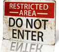 dingleiever-Restricted Area Sign -Do Not Enter Wall Art Sign 812 inch