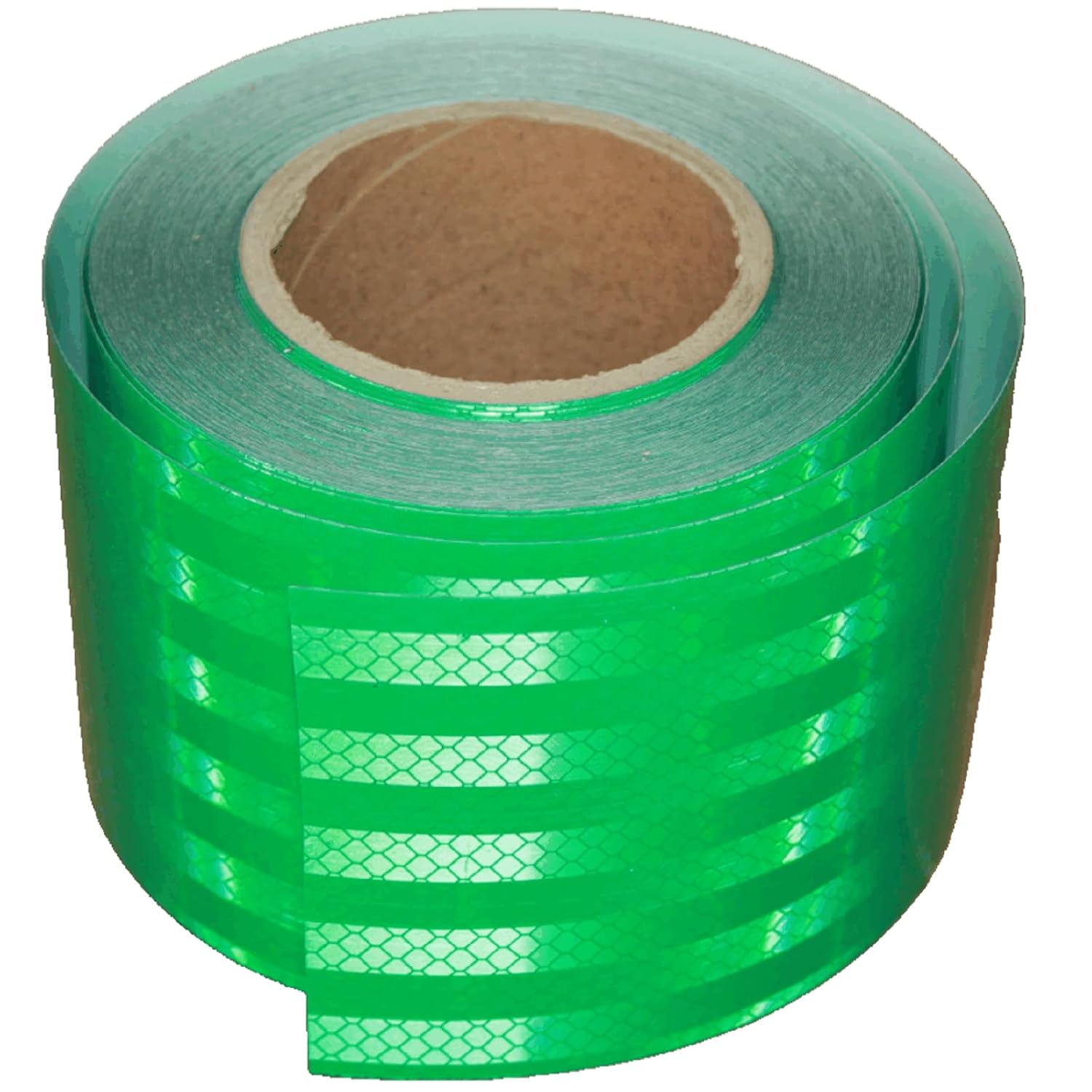 Non Fading Green Reflective Tape Outdoor Waterproof 4 inch, High Visibility Warning Industrial Marking Tape, Safety Stickers (68 feet)