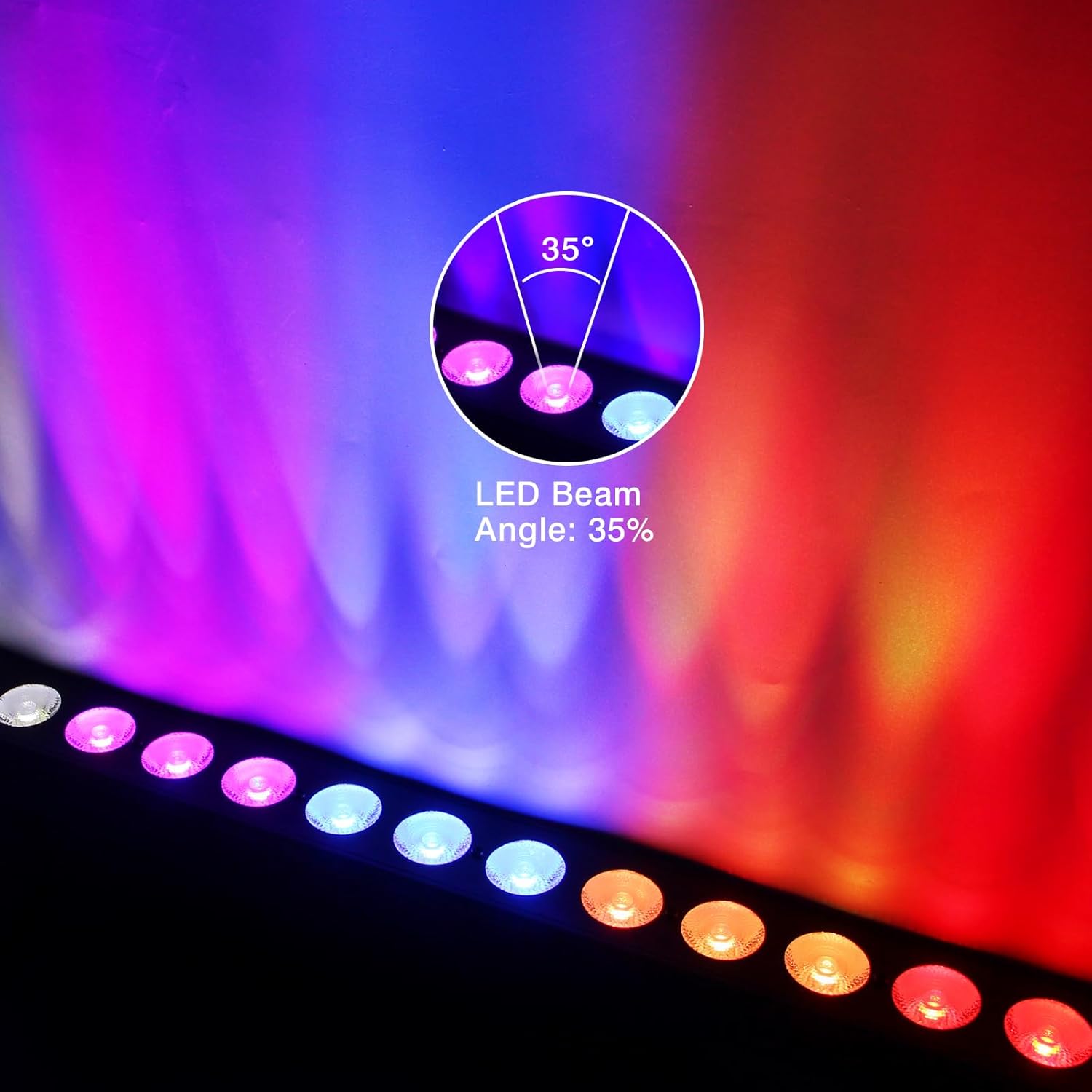 LED Stage Wash Light Bar - OPPSK 150W 6IN1 RGBWA+UV Color Changing Linear Wall Washer DJ Light Bar by DMX 8 Zones Control Sound Activated Uplight for Event Party Church Wedding Stage Lighting