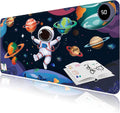 Heated Mouse Pad with 3 Levels Heated & 3 Hours Auto Shut-Off Mouse Pad for Warming Hands in Office Home, 23.6" x 14.2"Large Safe Desk Mat Hand Warmer，Cute Astronaut