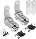 2 Pack RV Cabinet Locks Keyed Alike - 7/8' Storage RV Locks with Keys for Storage Door & Tool Box Protection
