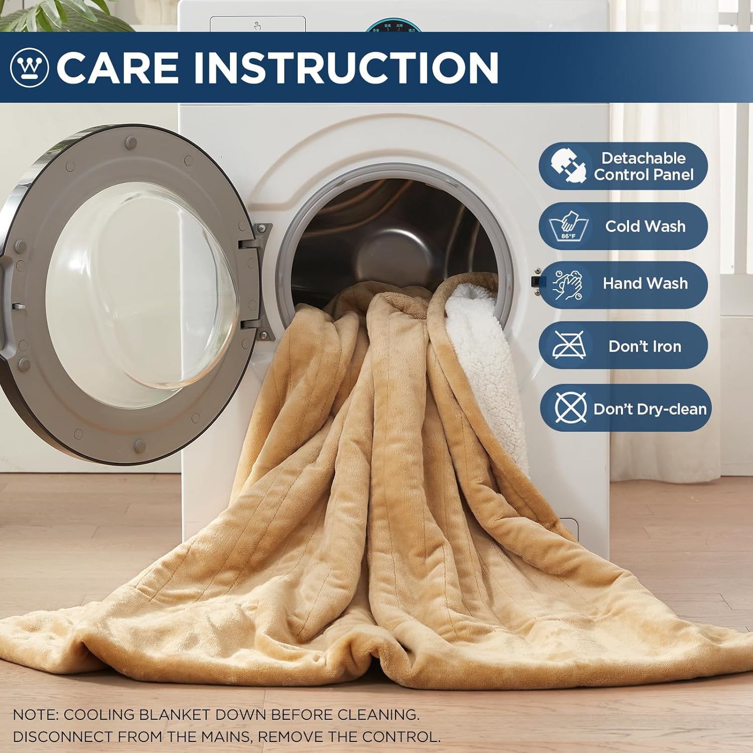 Westinghouse Electric Blanket Full, Heated Blanket Full Size with 10 Heating Levels and 1 to 12 Hours Heating Time Settings, Flannel to Sherpa Reversible, Machine Washable (80" x 84", Red)