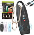 Rechargeable Personal Safety Alarm Keychain, Upgraded Dual-Color Red & Blue Strobe Light, LED Flashlight, 130dB Loud Siren, Safe Personal Alarm for Women, Kids and Elders