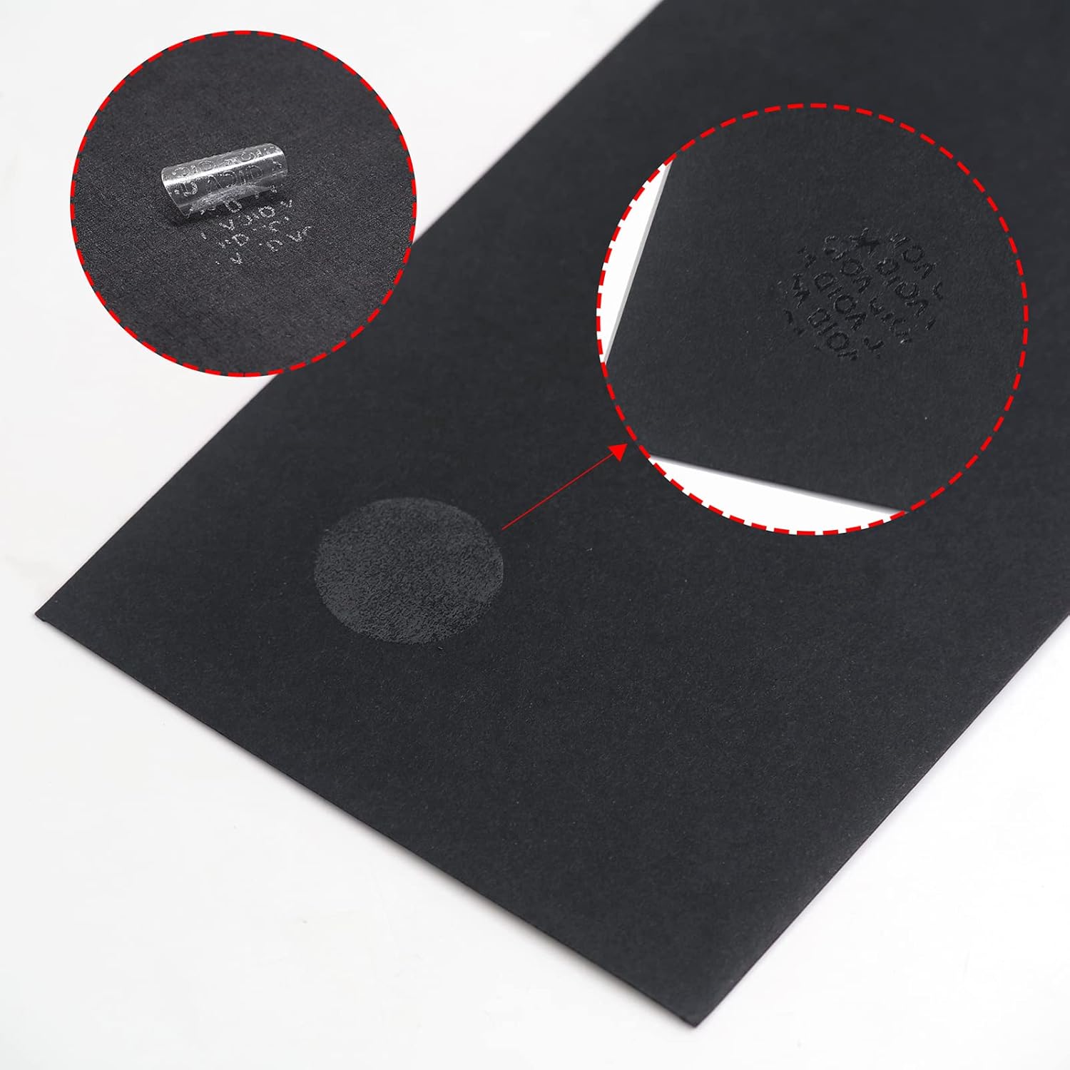 Transparent Blank Tamper Evident Labels Crystal Clear Sealing Package Seal Self Adhesive Security Warranty Void Tamper Proof Stickers (500pcs Round)