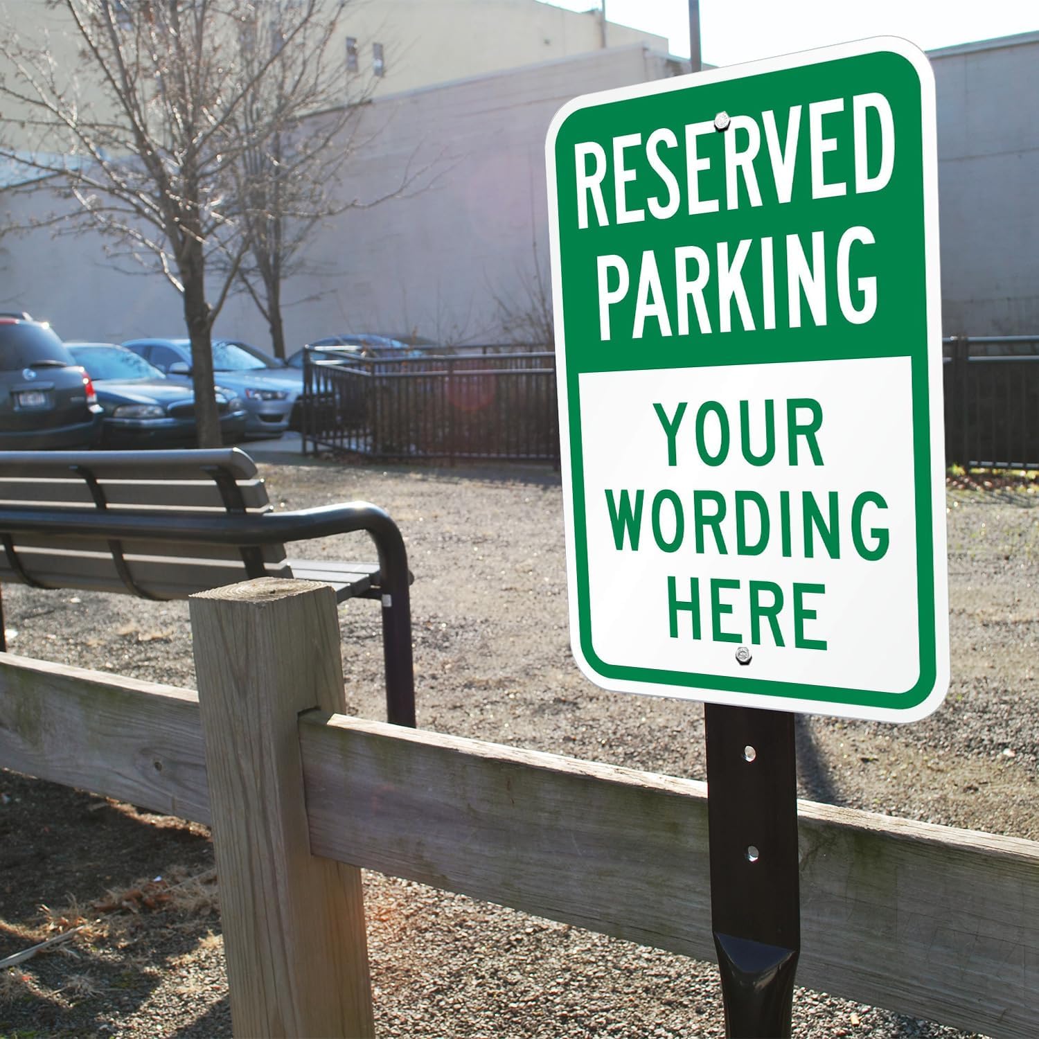 SmartSign "Reserved Parking, Your Text" Custom Sign | 12" x 18" Aluminum, Made in USA