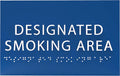 6" X4" Designated Smoking Area Sign - ADA Compliant Tactile Graphics Grade 2 Braille Text | Smoking Permitted Wall Signs for Offices, Private Businesses, Schools, and Restaurants