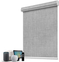 SmartWings Motorized 100% Blackout Shades Blinds, Custom Size, Cordless Window Shades with Rechargeable Battery, Work with Matter/Apple HomeKit, Alexa, Thread/Zigbee, Remote Optional, Vigor Pale Grey
