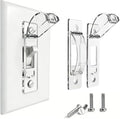 2 Pack Toggle Light Switch Cover Guard Child Proof Wall Light Switch Lock Protects Your Lights from being Accidentally Turned On or Off by Children and Adults, Clear