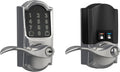 Schlage FE789WB CAM 625 Acc Encode WiFi Accent Lever Smart Lock, Keyless Entry Touchscreen Door Lock with Camelot Trim, Bright Chrome