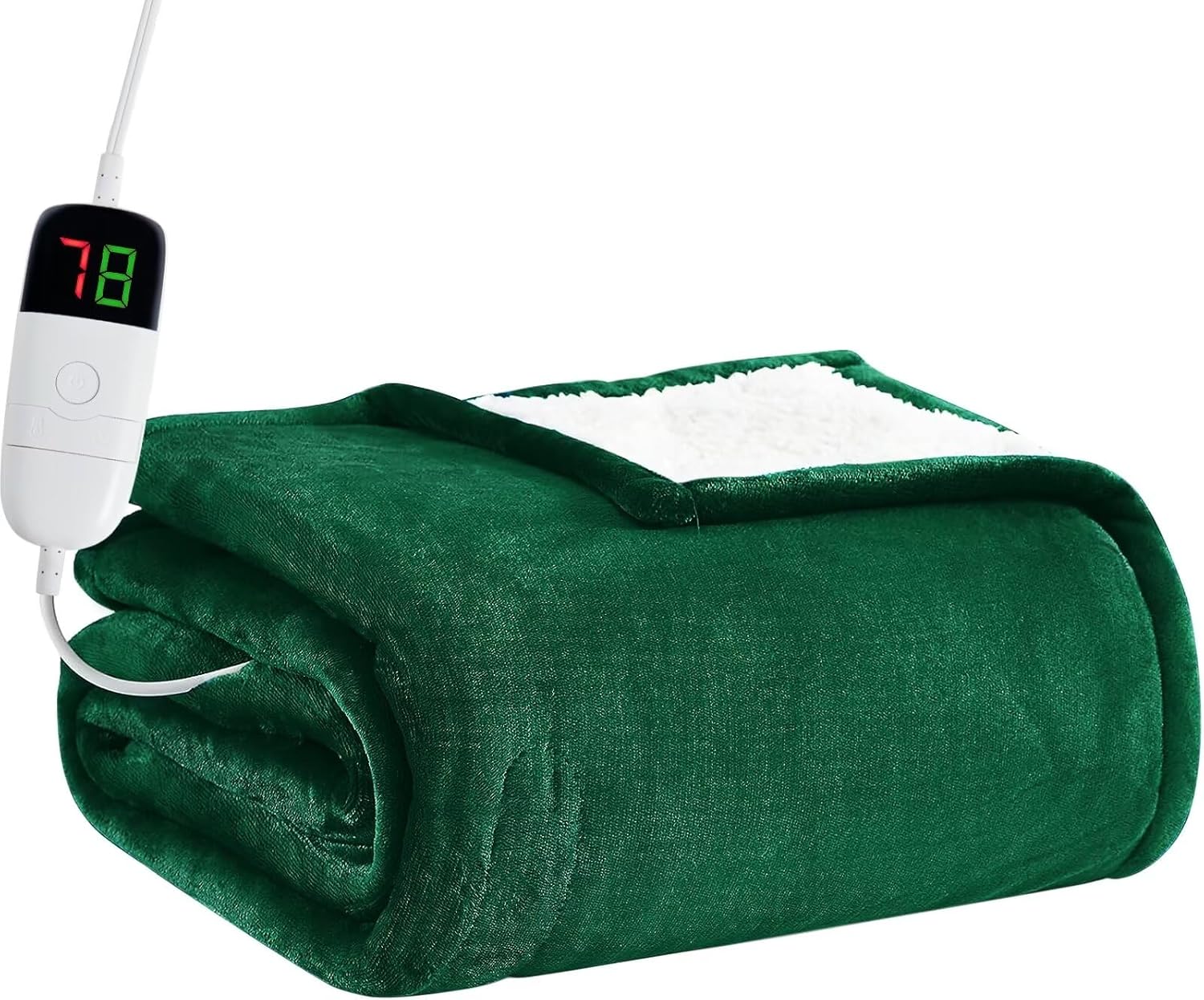 BOMOVA Heated Electric Blanket Full Size - 72" x 84" Heating Blanket with 10 Heating Levels & 8 Hours Auto Off, Warm Flannel Blanket, Christmas Birthday Gifts for Women