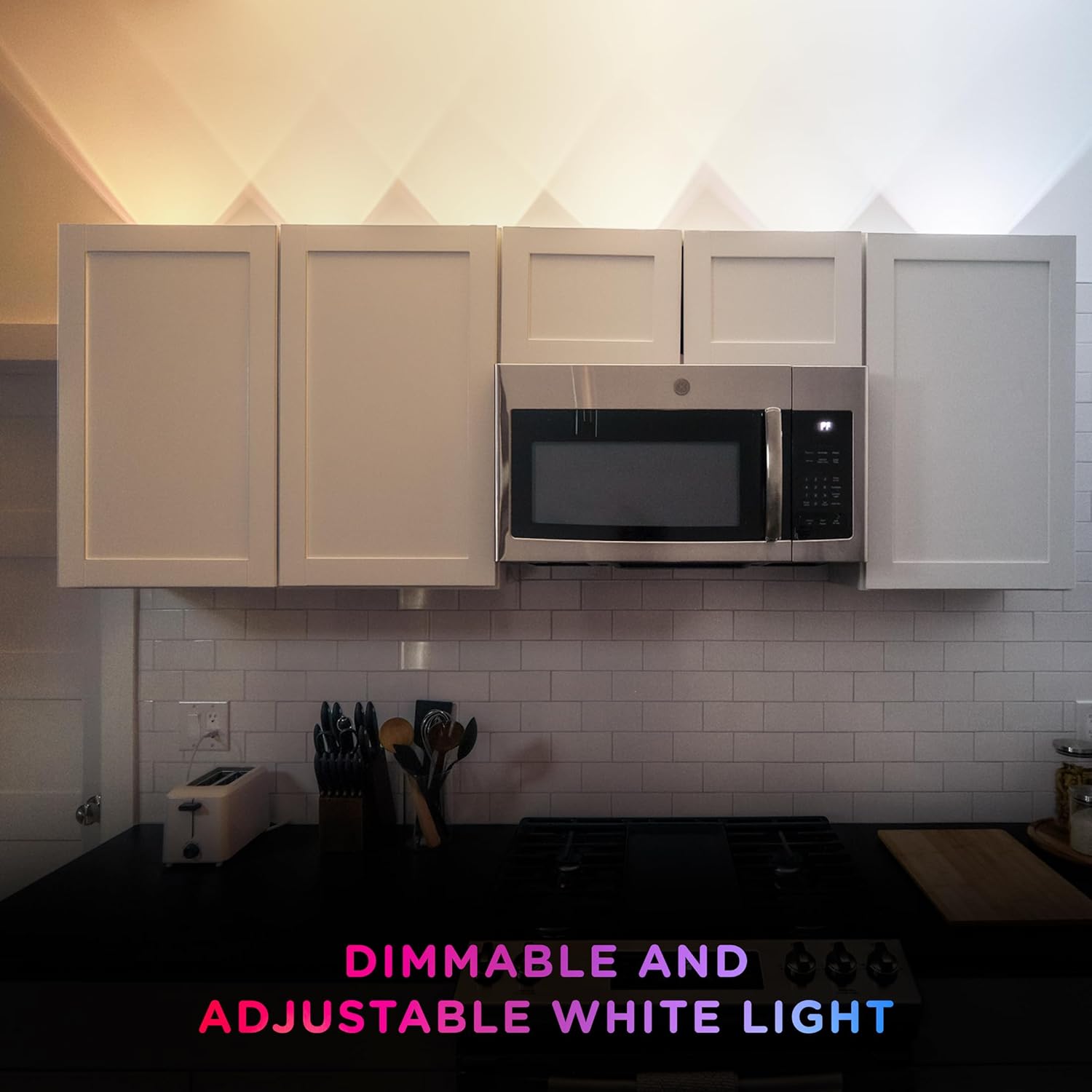Enbrighten Spectrum Remote Controlled Indoor Accent Wall String Lights, Color Changing LED USB Sconces, 8ft with 6 Lights, RGBWIC, White 84313