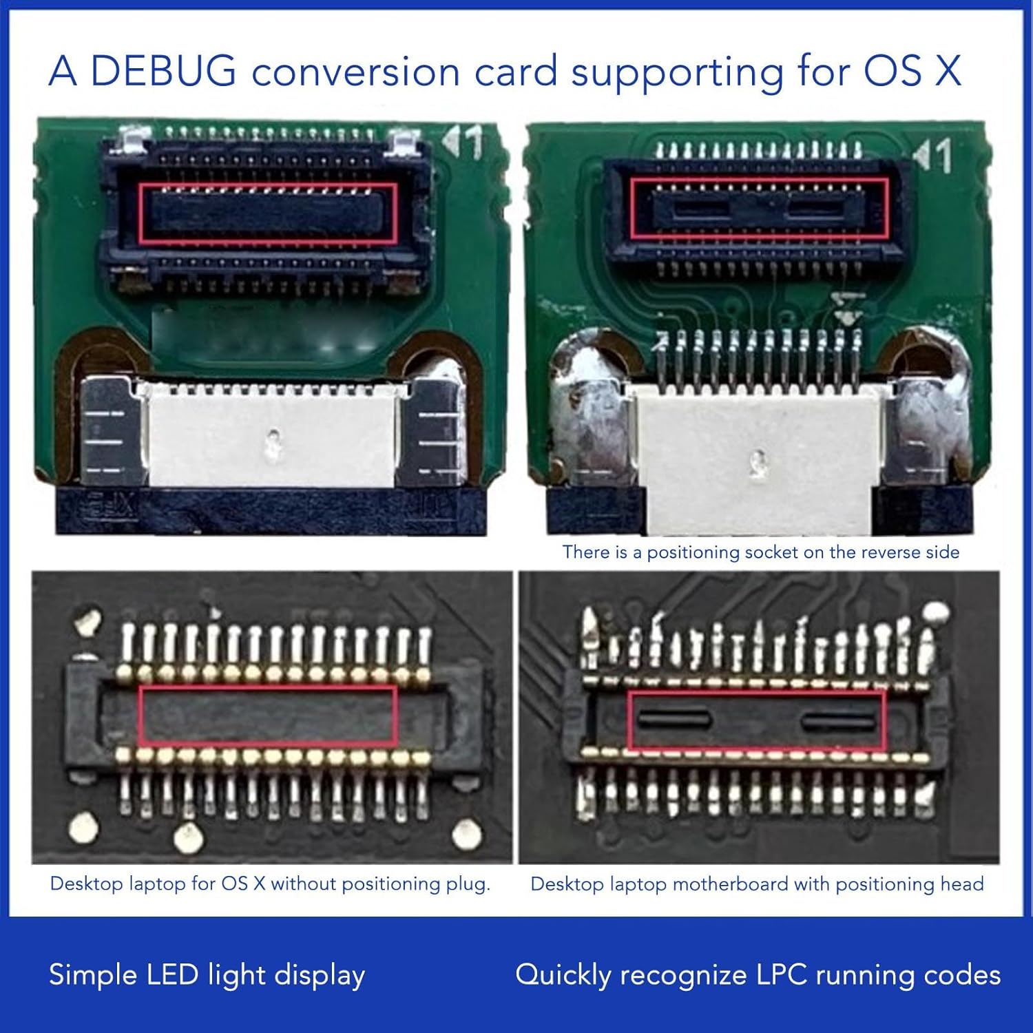 TL611 Pro Mainboard Debug Card, Diagnostic & Analyzer PC Kit, 4 Digit Post Card with LED Indicators for Laptop, PCI E, PC Computer Motherboard Testing