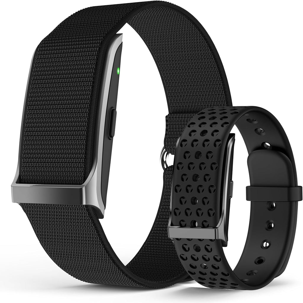 Smart Bracelet, Wearable Activity & Fitness Tracker Band, 24H Sleep Tracker, All-Day Continuous Heart Rate Blood Pressure Stress HRV Monitor, 173 Sport Modes Smart Wristband with 2 Bands, Free APP