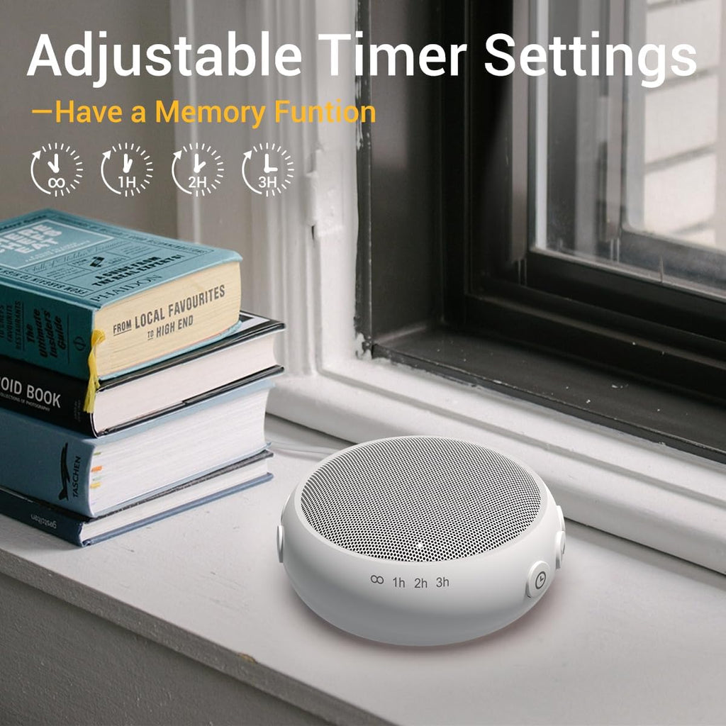 SoundMe Sound Machine with 30 Soothing Natural Sounds 36 Volume Portable Travel White Noise Machine for Sleeping Brown Noise Machine for Baby Kids Adults Noise Canceling Machine for Office Privacy