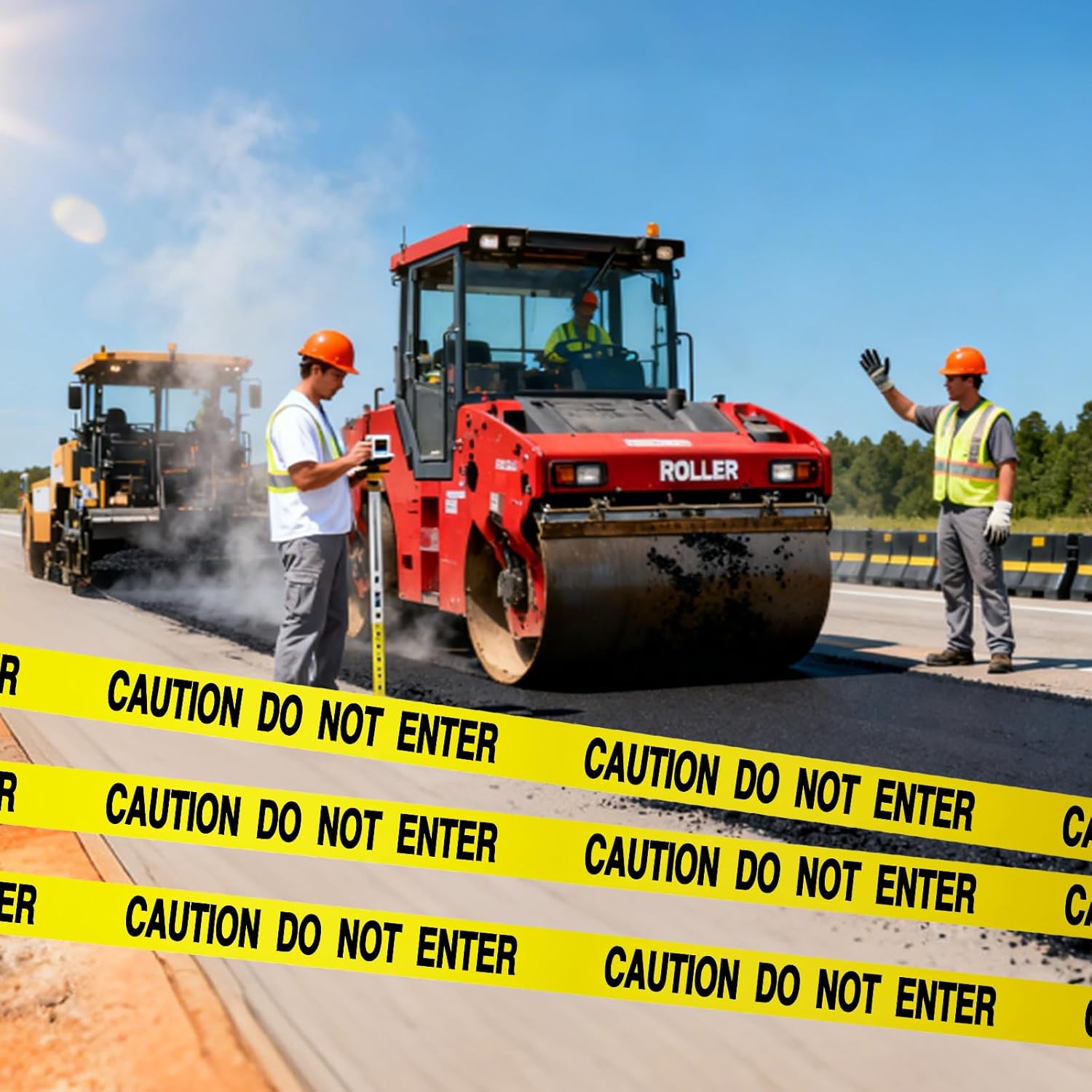 Caution DO NOT Enter Tape – 3 Inch x 1000 Feet | Bright Safety & Hazard Tape with Bold Black Text for Construction, Events, and Dangerous Areas (Caution DO NOT Enter, 2 Pack)