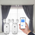 Smart Curtain Openers with Remote Control - High-Performance Motor for Roman, T/U-Shaped Tracks - Automated Opening/Closing (WiFi 2PK)