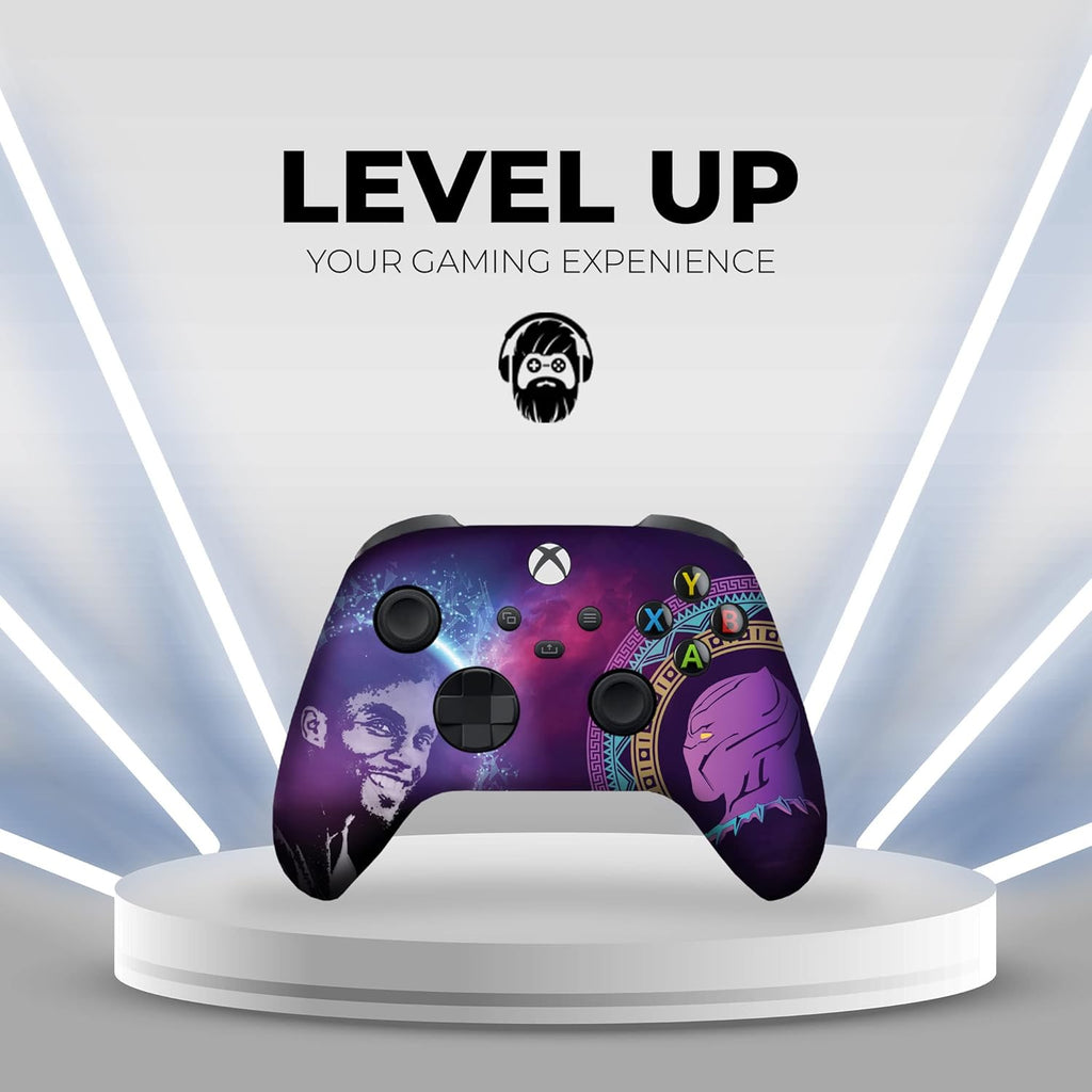 DreamController Blacckk Panther Custom X-box Controller Wireless compatible with X-box One/Series X/S Proudly Customized in USA with Permanent HYDRO-DIP Printing (NOT JUST A SKIN)
