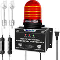 110V Sump Pump Alarm – High/Low Water Level Alarm with 30-110dB Loud Siren and LED Indicator Light, 16ft Probe Cable, Ideal for Sewage Pumps and Basements