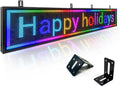 Programmable Led Sign with Full Color Display - Energy Saving and Waterproof Led Message Board for Schools, Shops and Cafes, Supports wifi Connection,77"x14"