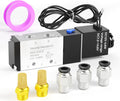 TAILONZ PNEUMATIC 1/8"NPT Solenoid Valve 4V110-06 DC12V Single Coil Pilot-Operated Electric 2 Position 5 Way Connection Type Outlet wire