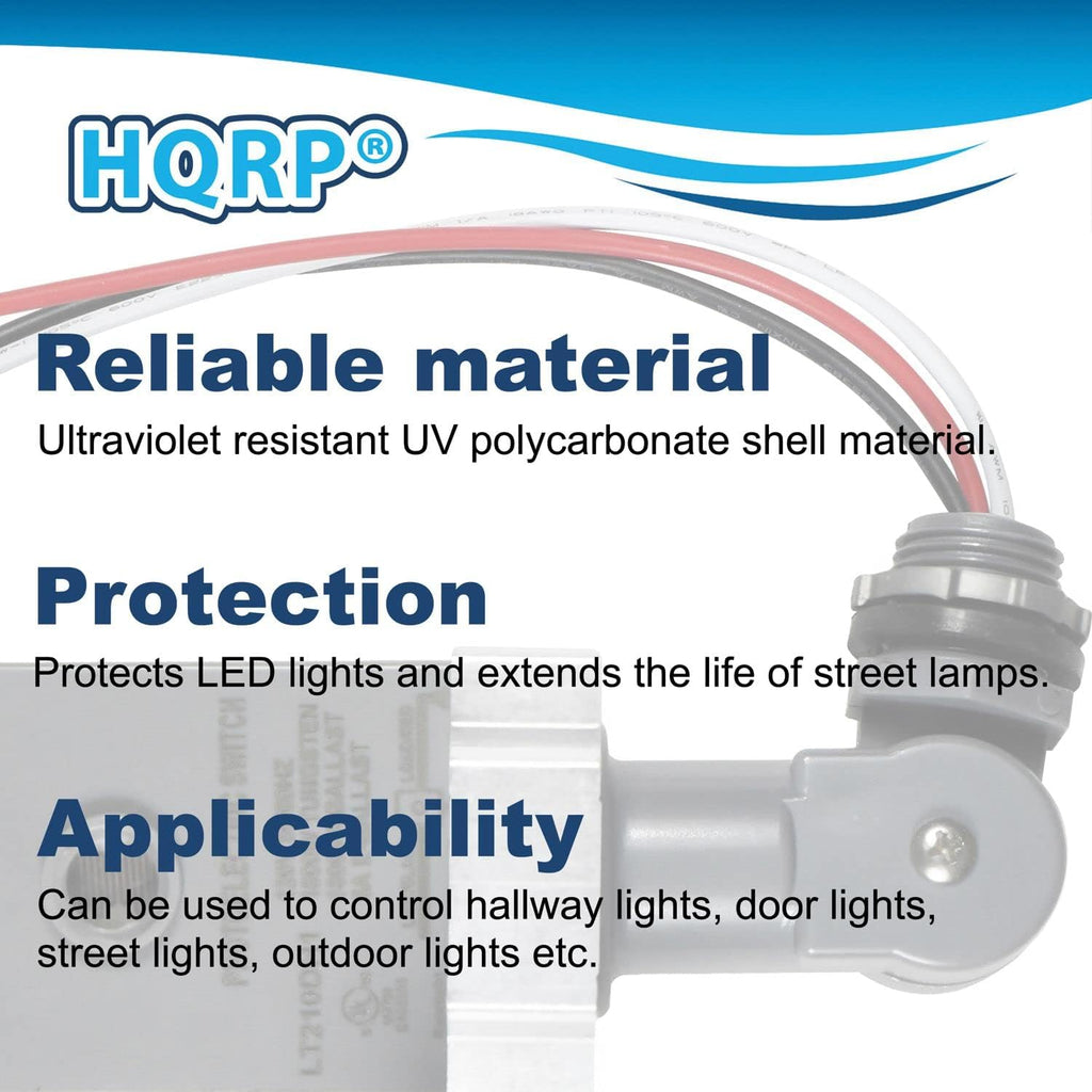 HQRP 12-Pack Photocell Thermal Type Light Sensor Stem and Swivel Mount Dusk to Dawn Hardwired Switch Photoelectric Control for Barn Lights Outdoor, Back Yard Lightening, Outdoor Lighting, etc.