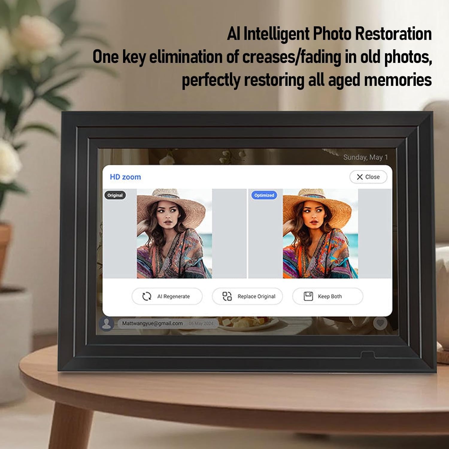 Mumusuki Photo Frame, 10.1 Inch WiFi Interactive Smart Family Planner Digital Picture Frame with APP for Home, Digital Calendar, Smart, Electronic Calendar