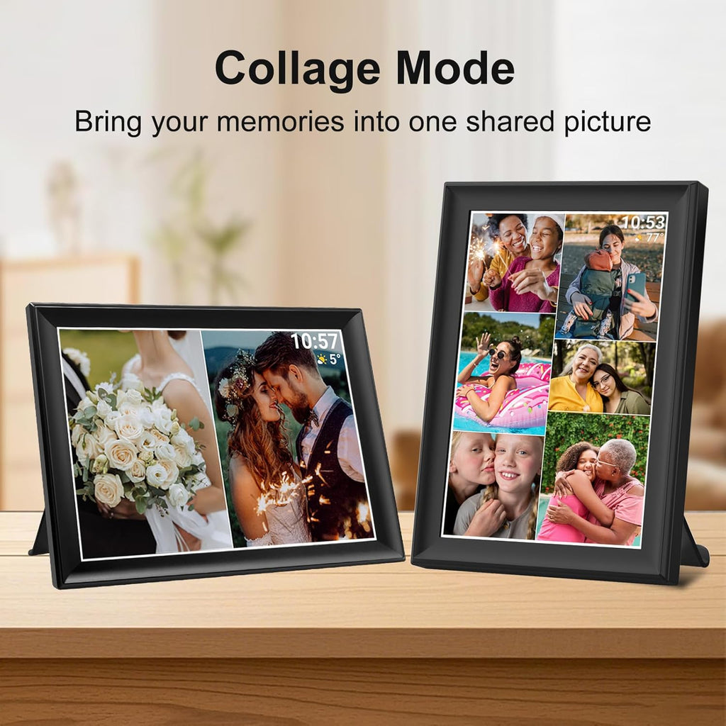 64GB FRAMEO 10.5 Inch Smart WiFi Digital Photo Frame 1920x1280 FHD IPS LCD Touch Screen, Auto-Rotate, 64GB Storage, Support SD Card & USB Drive, Share Moments Instantly via Frameo App from Anywhere