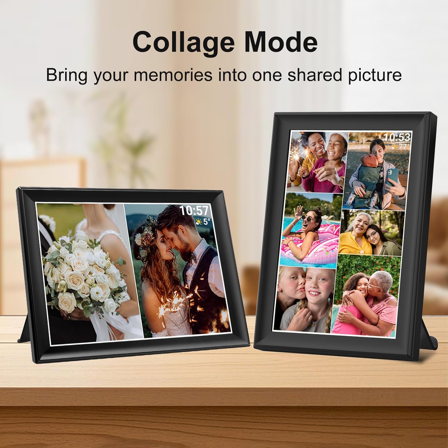 64GB FRAMEO 10.5 Inch Smart WiFi Digital Photo Frame 1920x1280 FHD IPS LCD Touch Screen, Auto-Rotate, 64GB Storage, Support SD Card & USB Drive, Share Moments Instantly via Frameo App from Anywhere