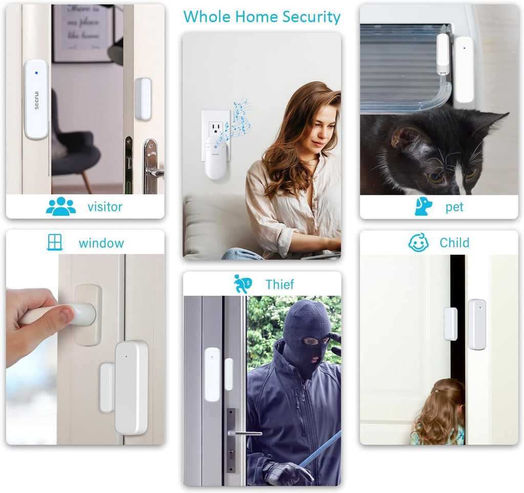 Wireless Door Sensor Chime, Door Open Alarm When Entry Business/Office/Store (500ft Range 51 Ringer Adjustable Volume) Home Alert Bell for Kid/Toddler Safety