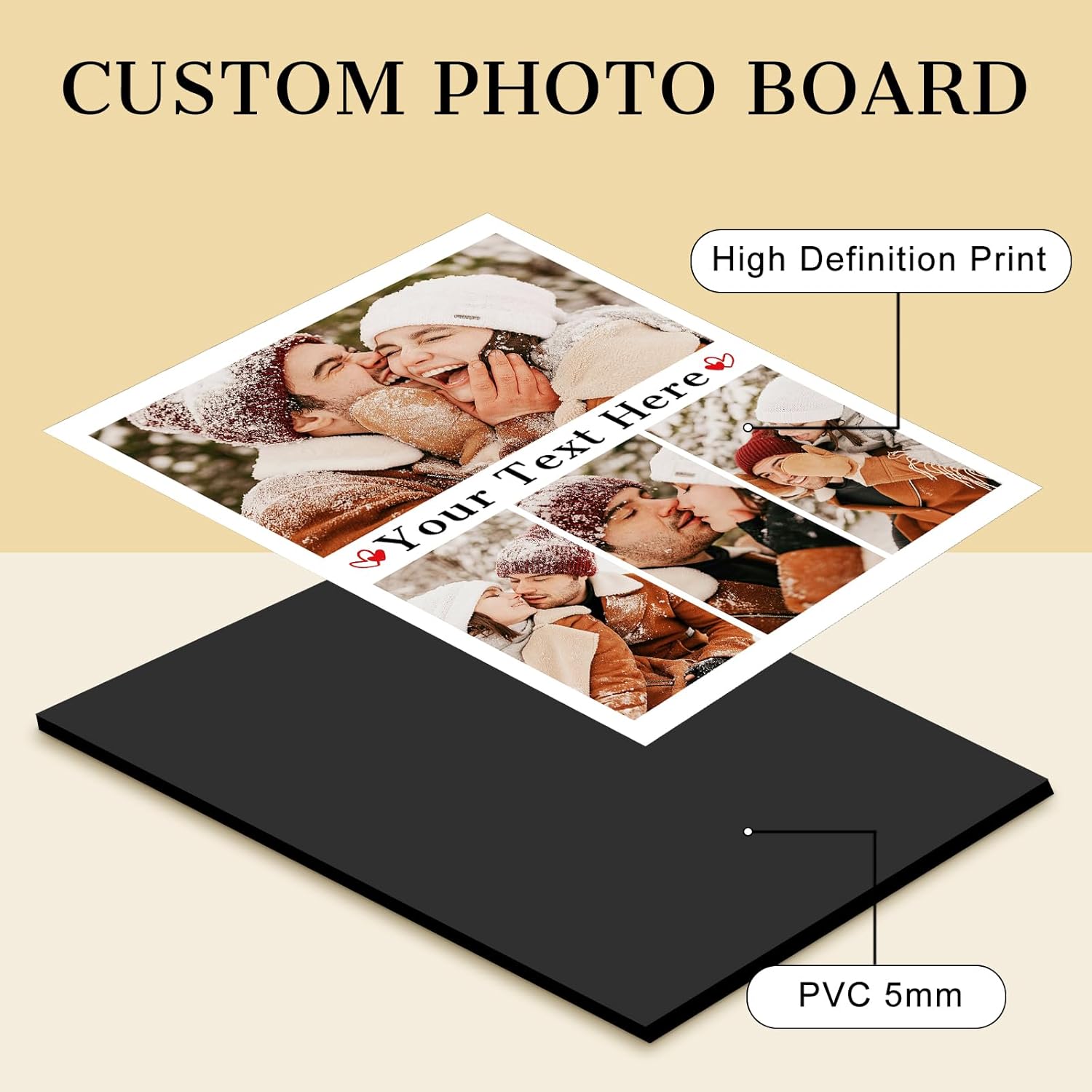 Custom Photo Frame with Stand, Personalized Picture Display, MDF and Wood Construction, Desktop Decor, Multiple Designs, Customizable Gift for Family and Friends