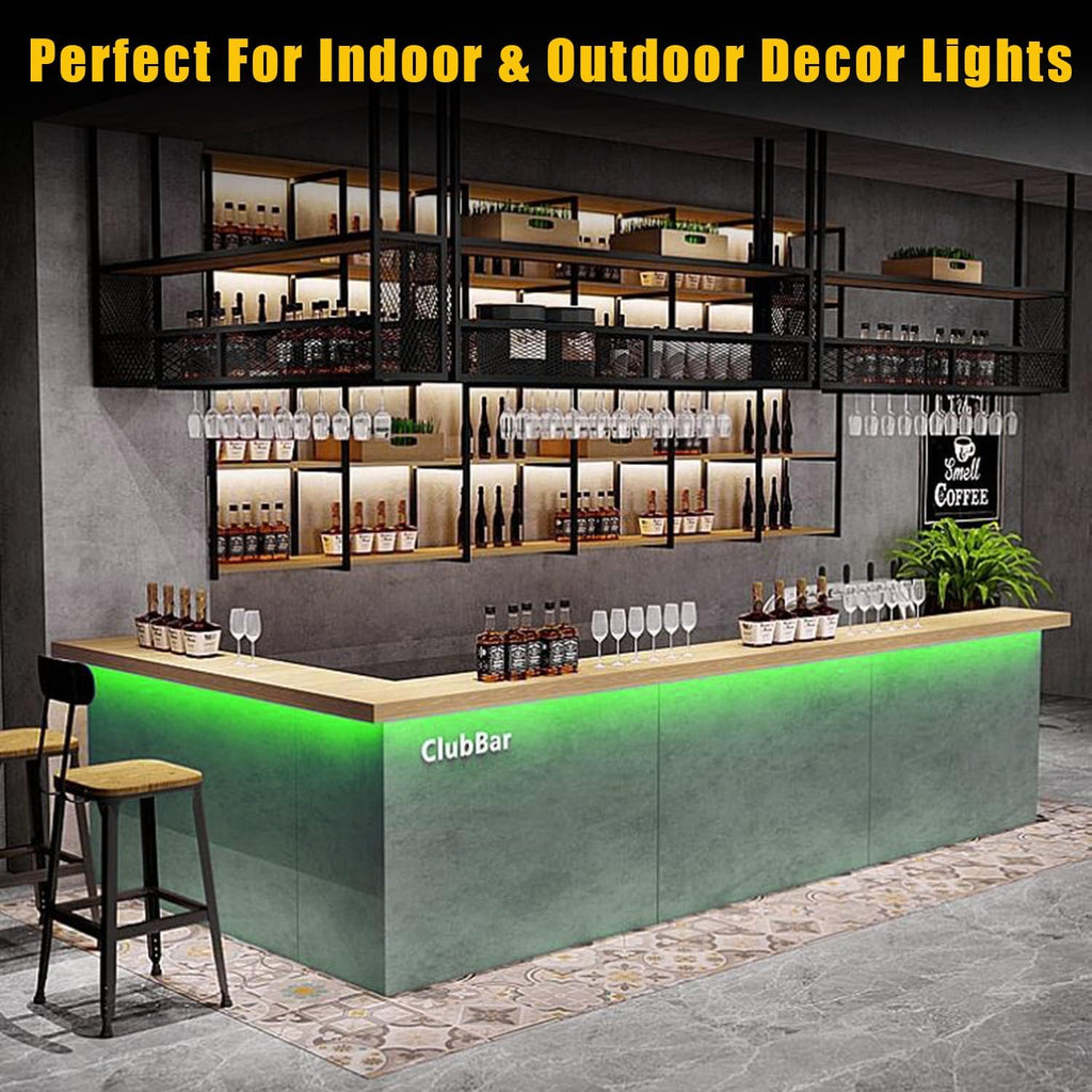 YM E-Bright Green Led Strip Lights,16.4ft / 5M 600 SMD Waterproof IP68 Flexible Decoration for Cars Motorcycle Stage Wedding Party Event Garden Underwater Outdoor Indoor (No Power Adapter)