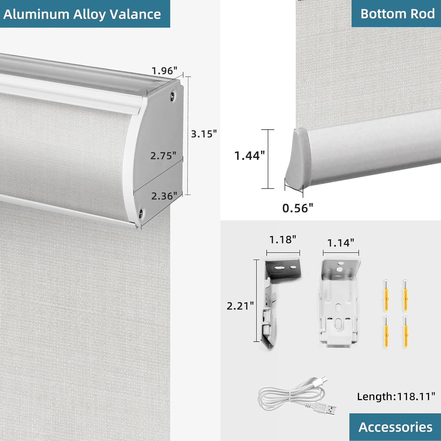 SmartWings Motorized Roller Shades Work with Homekit, 100% Blackout Smart Blinds for Windows, Cordless Remote Control Window Shades, Vigor White, Customized Size