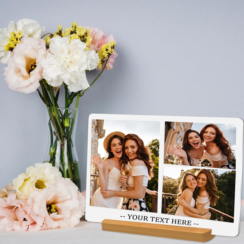 Custom Metal Photo Prints, Personalized Picture Frame with Your Photos, Customized Photo Gifts for Lovers, Couples, Family and Home Decor