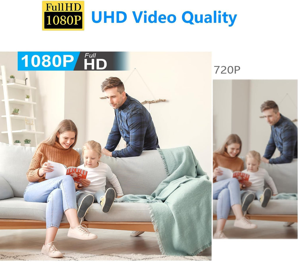 Smallest Wireless WiFi IP Camera,HD1080P Portable Mini Camera with Video Recording Live Feed,Baby Monitor,Nanny Cam,with Night Vision,Motion Detection,Cloud Storage for Security with iOS Android APP