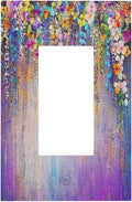 Colorful Country Flower Wildflower Floral Decorative Outlet Covers 1 Gang Single Rocker Light Switch Cover Plate Wall Plates Gfci Faceplate For Bed Room Living Room Decor
