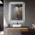 20"x28" LED Bathroom Mirror with Lights, Smart Lighted Bathroom Mirror for Wall, Anti-Fog Lighted Vanity Mirror with Memory, Shatterproof