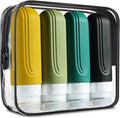 Travel Bottles for Toiletries, Tsa Approved 3oz Travel Size Containers BPA Free Leak Proof Refillable Liquid Silicone Squeezable Travel Accessories for Shampoo Conditioner Lotion (4 Pack)