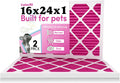 Colorfil 16x24x1 Air Filter (2-Pack) | Made in the USA | Color Changing | Remove Cat and Dog Odor | MERV 8 for Pet Hair Dander and Dust | 15.5"x23.5"x0.75" Exact Size