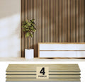 Wood Panels for Wall - Oak Acoustic Wall Panels - 4PK Wall Wood Panels - 94.49” x 12 - Soundproof Wall Panels for Decor - Acoustic Slat Wood Wall Panels for Interior Decoration of Walls (Oak) (Oak)