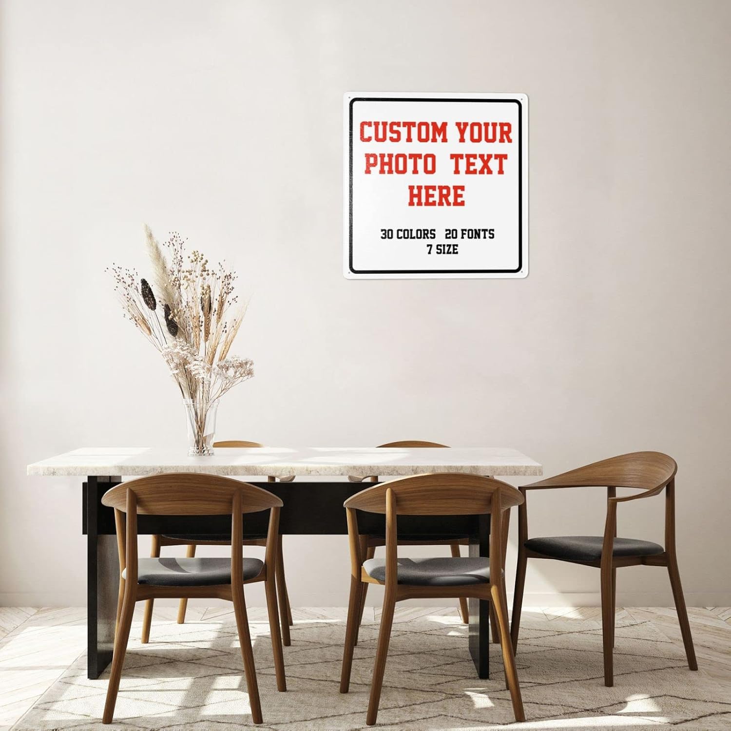 Custom Signs Outdoor Metal Sign - 8 x 8 Personalized for Business, Workplace, Office, Home, Delivery Signs, Road Garden Hazard Intersection Parking Decorative