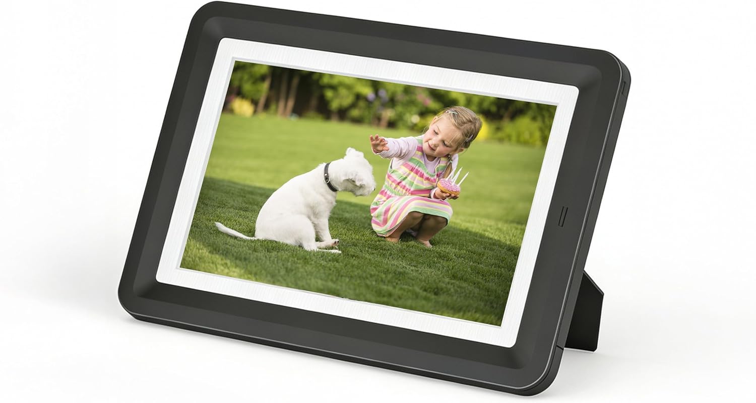 1-Pack Black 5x7 Picture Frame, with Clear Acrylic Photo Frame with White Mat for 4x6 Photos, One-Piece Shatterproof & Tool-Free Design, UV-Resistant Waterproof Tabletop Frame for Home Office Decor